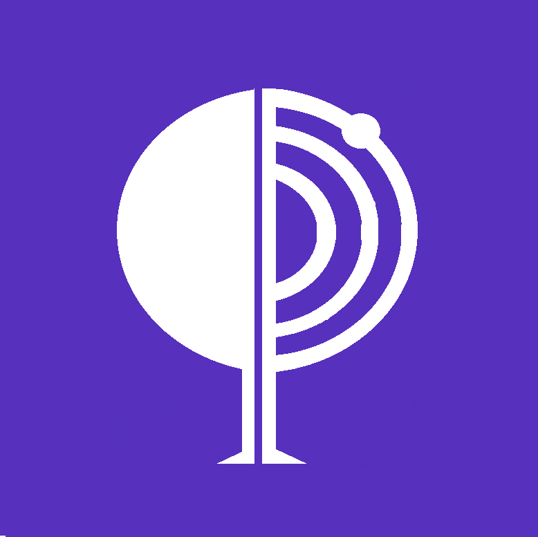 PollenPredictor app icon: a white tree whose right half forms radar rings, on a purple background